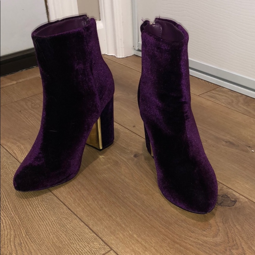 Purple short boots